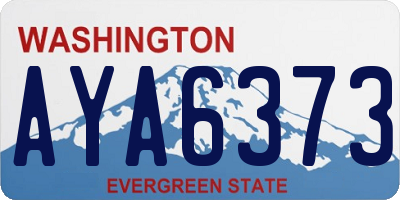 WA license plate AYA6373