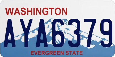 WA license plate AYA6379