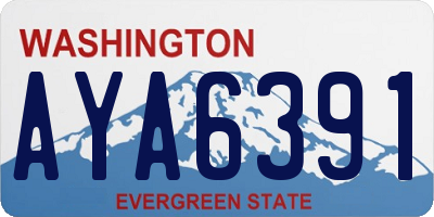 WA license plate AYA6391