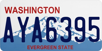 WA license plate AYA6395