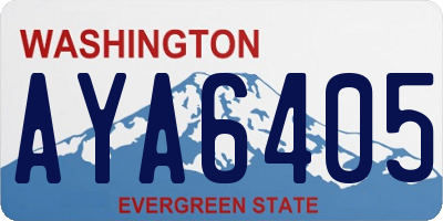 WA license plate AYA6405