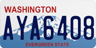 WA license plate AYA6408