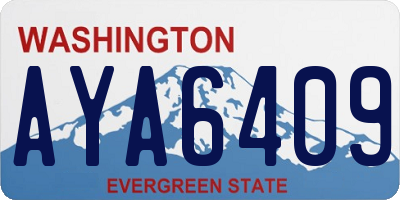 WA license plate AYA6409