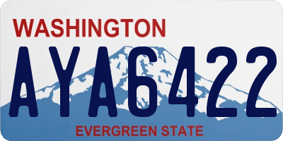 WA license plate AYA6422