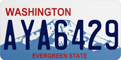 WA license plate AYA6429