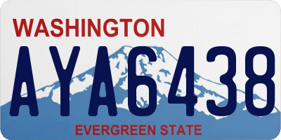 WA license plate AYA6438