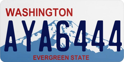 WA license plate AYA6444