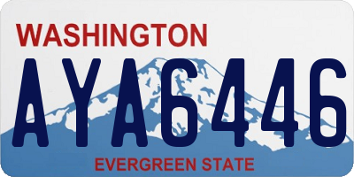 WA license plate AYA6446