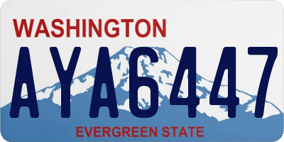 WA license plate AYA6447