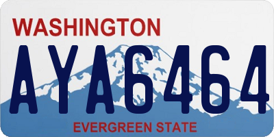 WA license plate AYA6464