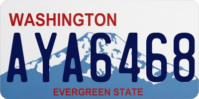 WA license plate AYA6468