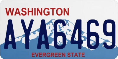 WA license plate AYA6469