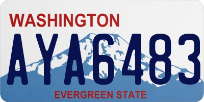 WA license plate AYA6483