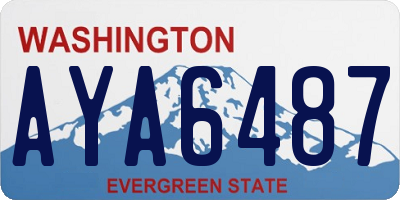 WA license plate AYA6487