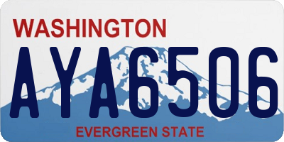 WA license plate AYA6506