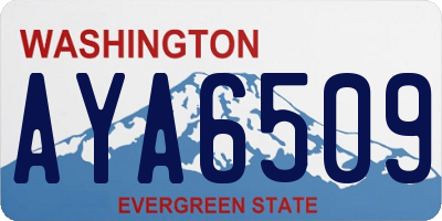 WA license plate AYA6509