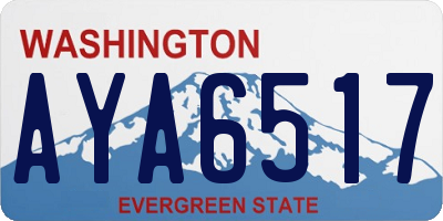 WA license plate AYA6517