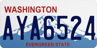 WA license plate AYA6524