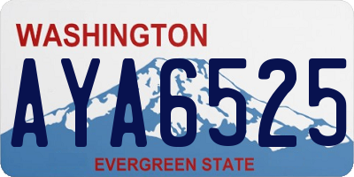 WA license plate AYA6525
