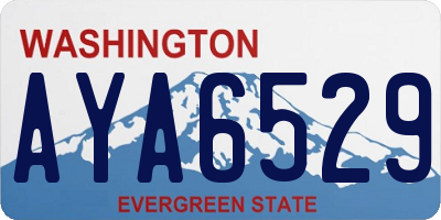 WA license plate AYA6529