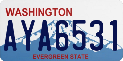 WA license plate AYA6531