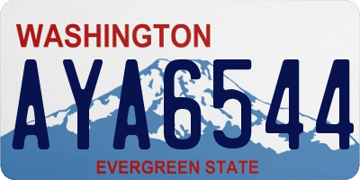 WA license plate AYA6544