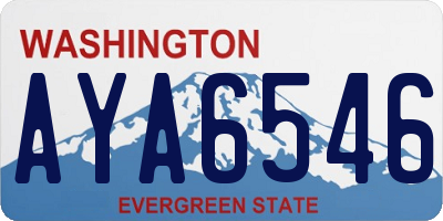 WA license plate AYA6546