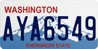 WA license plate AYA6549