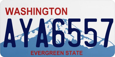 WA license plate AYA6557