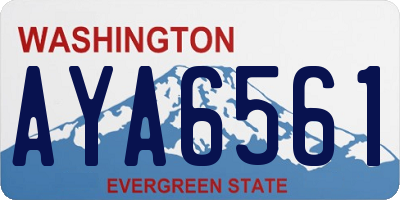 WA license plate AYA6561