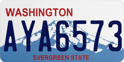 WA license plate AYA6573