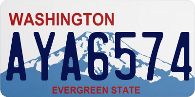 WA license plate AYA6574