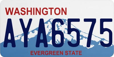 WA license plate AYA6575