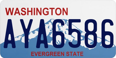 WA license plate AYA6586