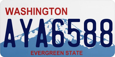 WA license plate AYA6588