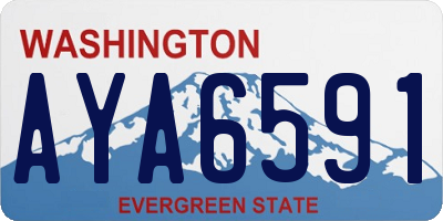 WA license plate AYA6591