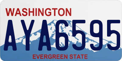 WA license plate AYA6595