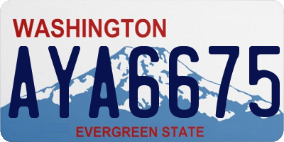WA license plate AYA6675