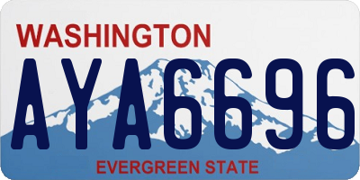 WA license plate AYA6696
