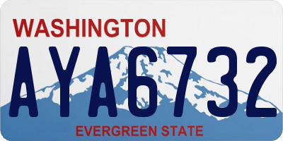 WA license plate AYA6732