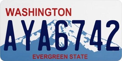 WA license plate AYA6742