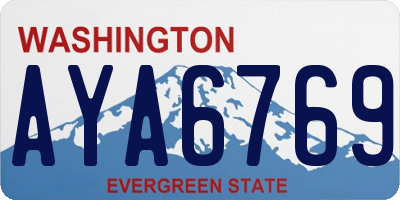 WA license plate AYA6769