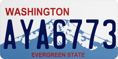 WA license plate AYA6773