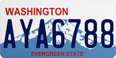 WA license plate AYA6788
