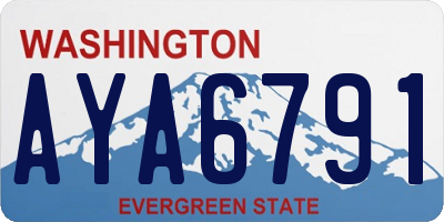 WA license plate AYA6791