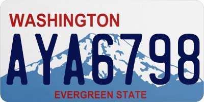 WA license plate AYA6798