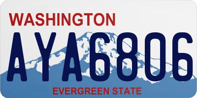 WA license plate AYA6806