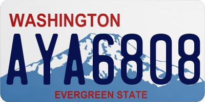WA license plate AYA6808