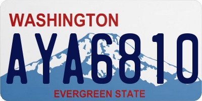 WA license plate AYA6810