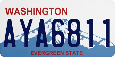 WA license plate AYA6811